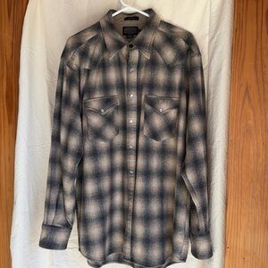 Pendleton Blue and Cream Plaid Shirt